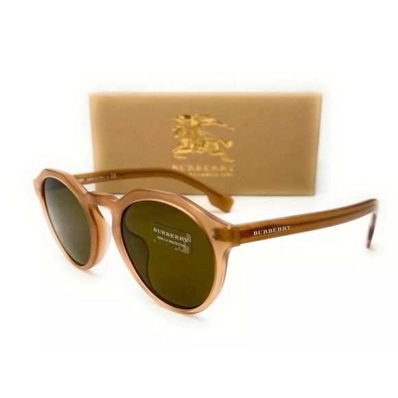 Burberry Men's Matte Brown Round Sunglasses! - Picture 1 of 4